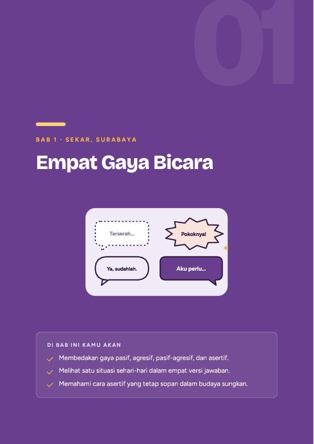 Contoh halaman Komunikasi Asertif: Bilang Tidak Tanpa Drama