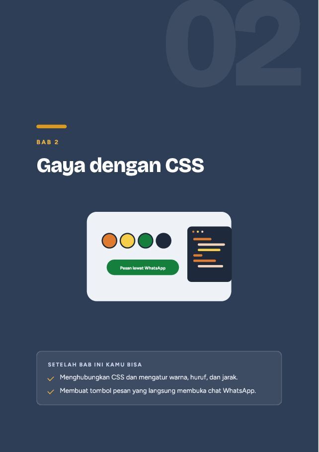 Contoh halaman Bikin Landing Page UMKM dengan HTML & CSS