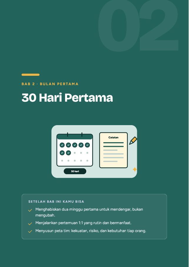 Contoh halaman Pemimpin Baru: Dari Staf Jadi Atasan