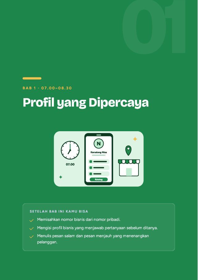 Contoh halaman WhatsApp Business untuk Jualan